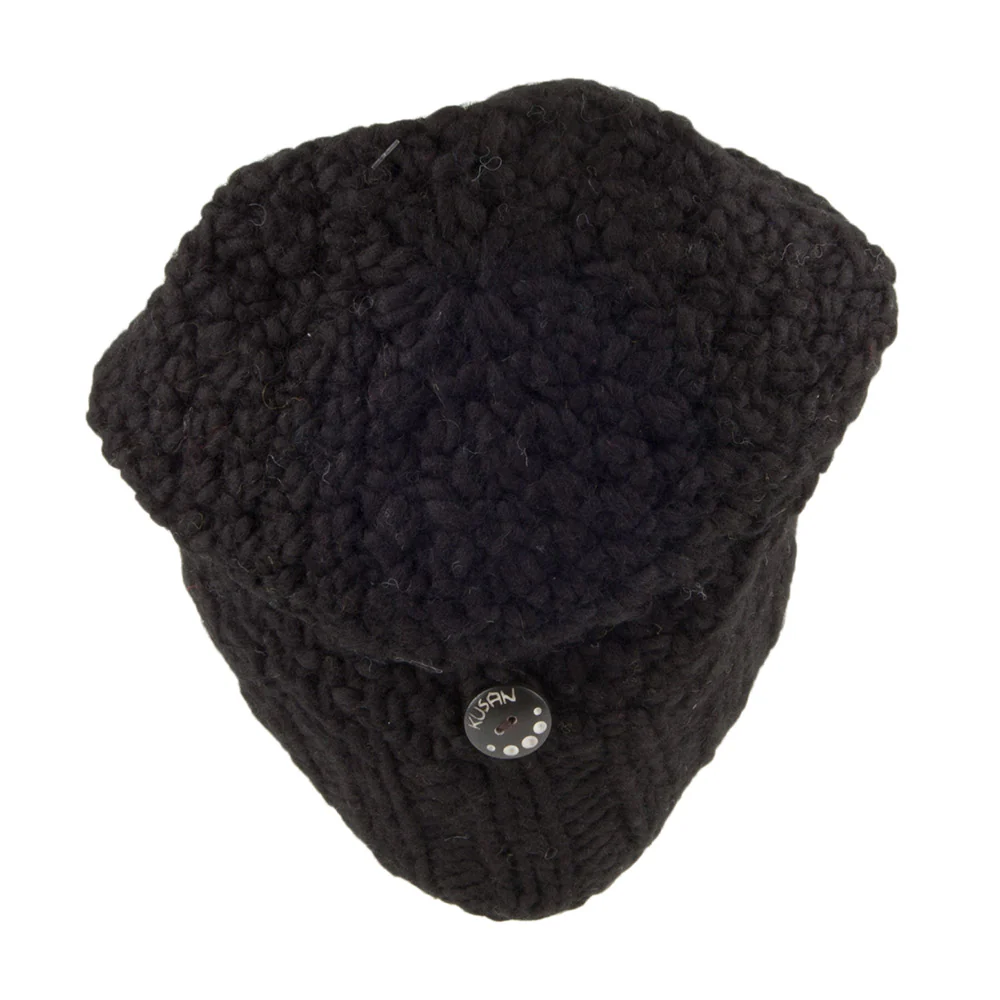 Kusan Button Down Beanie Mütze - Schwarz - Image 2