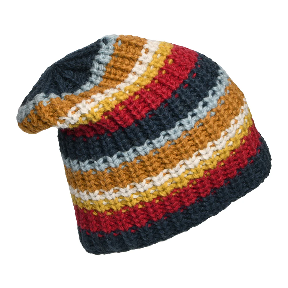 Kusan Cardi Beanie Mütze Floppy - Marineblau-Gelb - Image 2