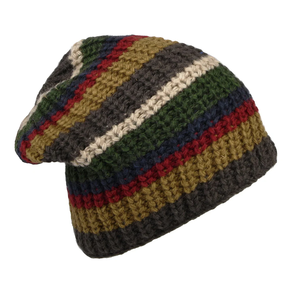 Kusan Cardi Beanie Mütze Floppy - Khaki-Multi - Image 2