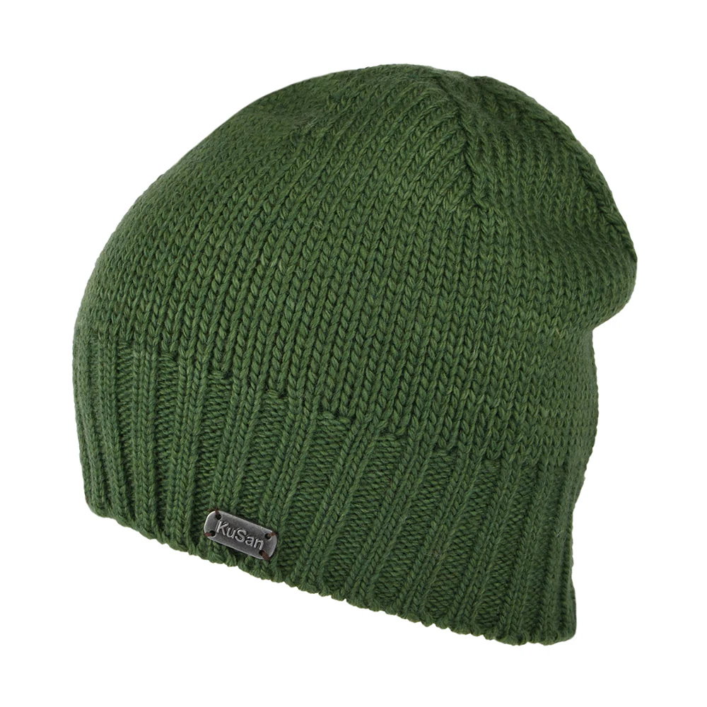 Kusan Beanie Mütze aus Merinowolle - Grün - Image 2