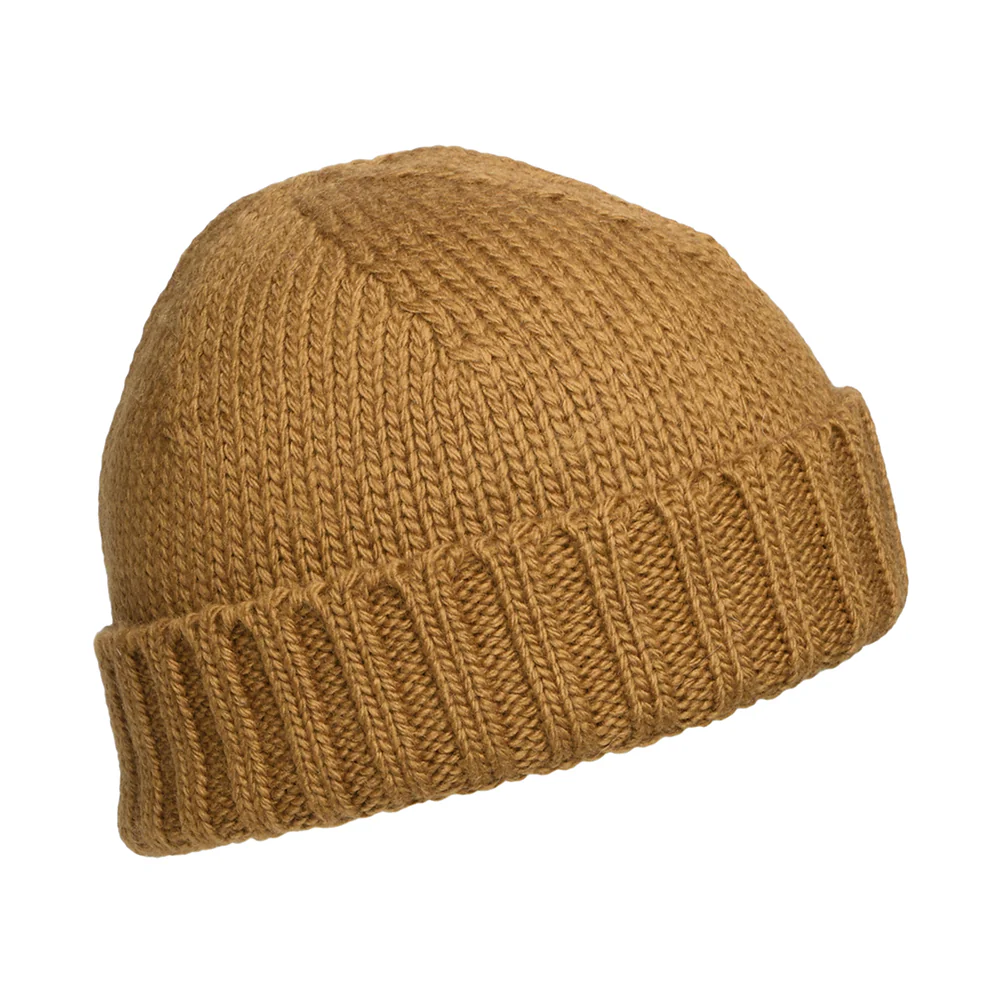 Kusan Beanie Mütze aus Merinowolle - Hellbraun - Image 3