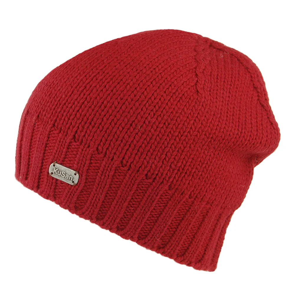 Kusan Beanie Mütze aus Merinowolle - Rot - Image 2