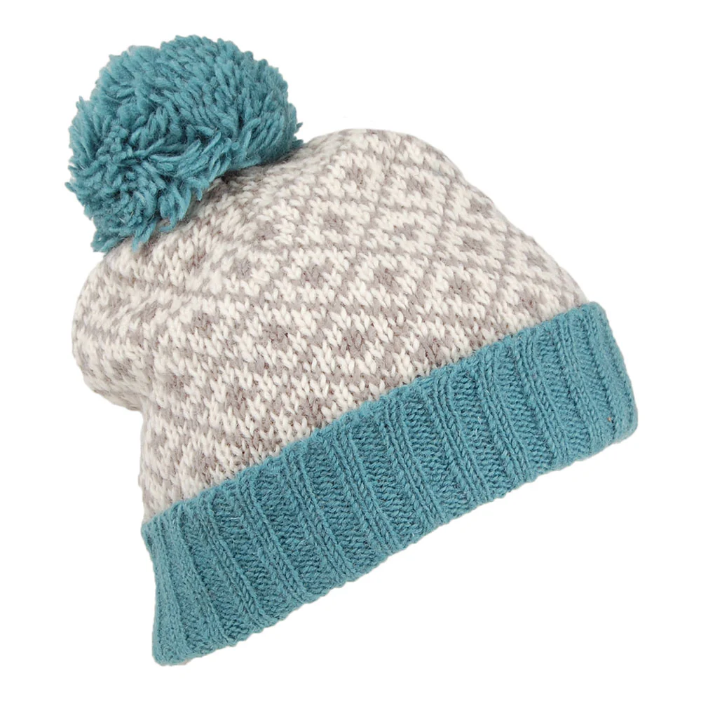 Kusan Fleur de Lis Bommelmütze - Aquamarinblau - Image 2