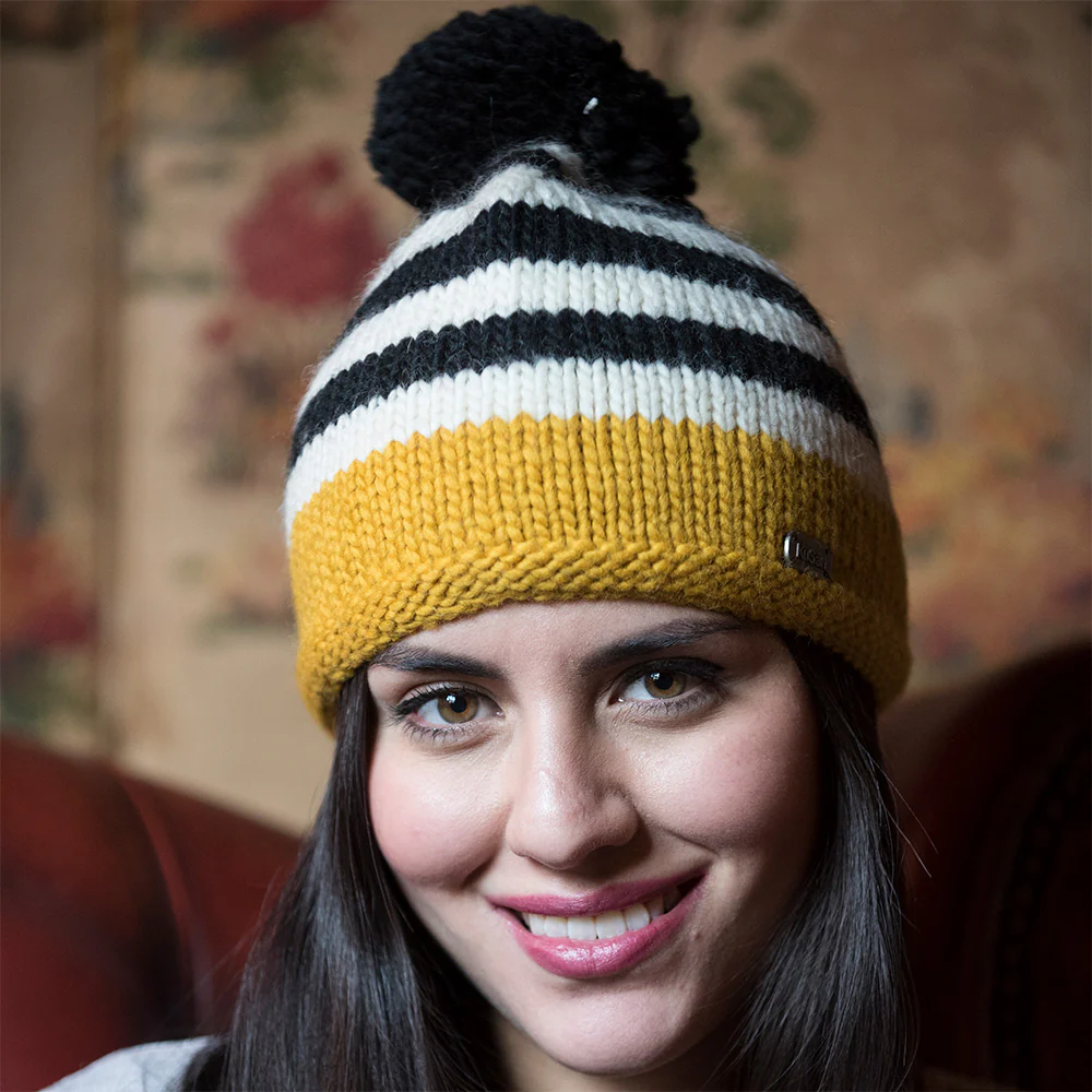 Kusan Moss Yarn Bommelmütze - Gelb - Image 2