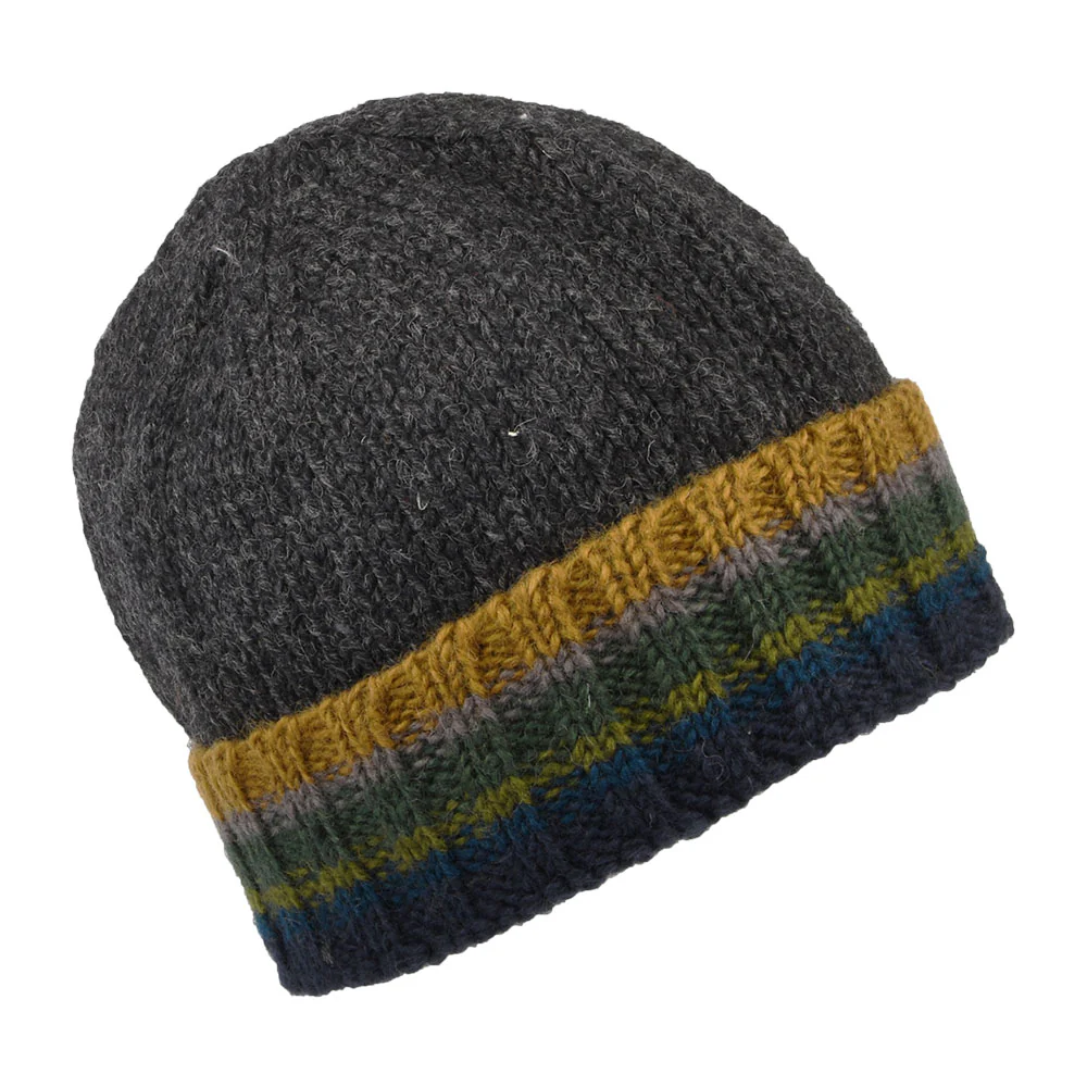 Kusan Turn Up Cuff Beanie Mütze Strick - Anthrazit - Image 2