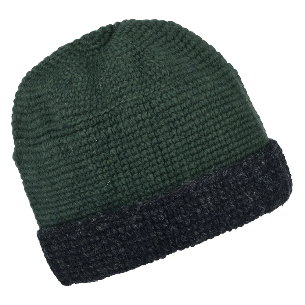 Kusan Turn Up Gehäckelte Beanie Mütze - Grün - Image 2