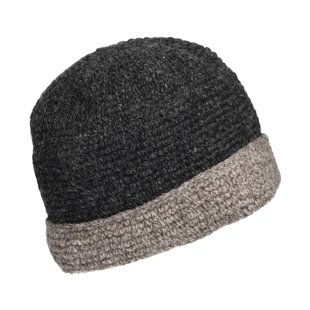 Kusan Turn Up gehäkelte Beanie Mütze - Anthrazit - Image 2