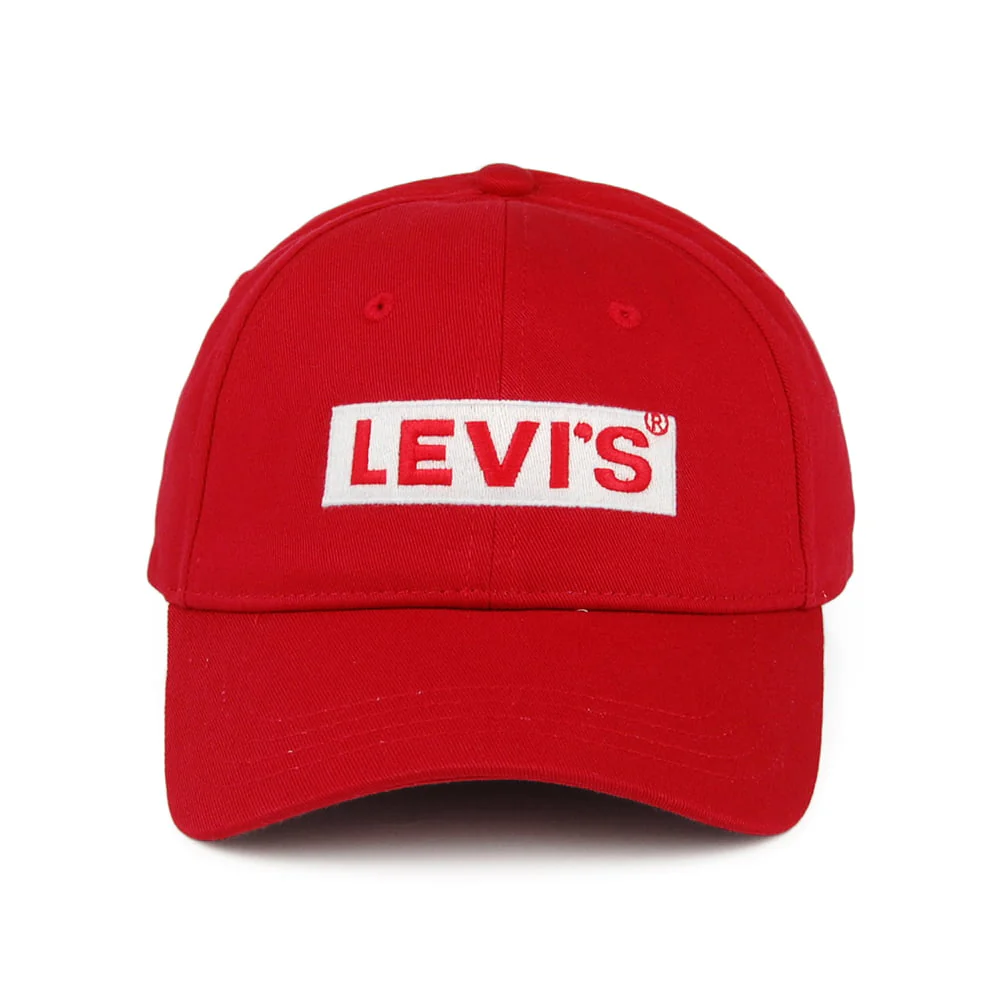 Levi's Box Tab Baseball Cap - Rot Etikett ohne Aufschrift - Image 2