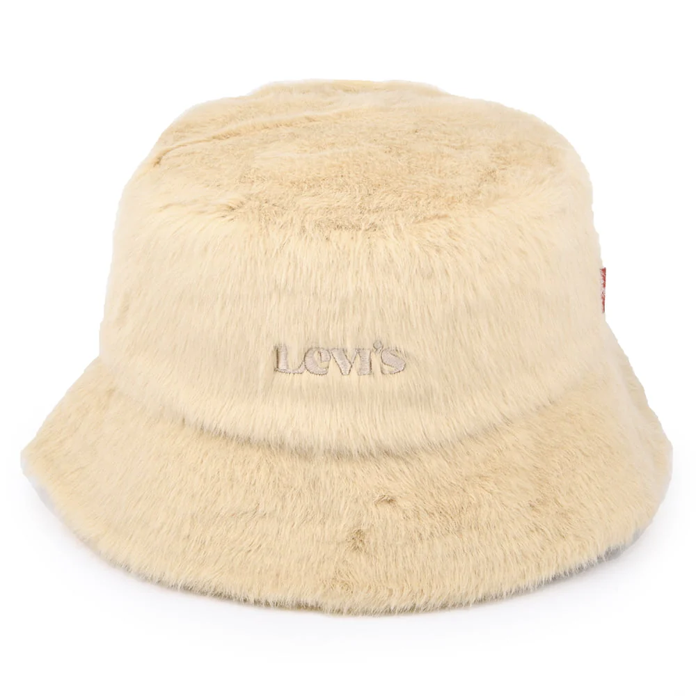 Levi's Cozy Kunstfell Fischerhut - Creme - Image 2
