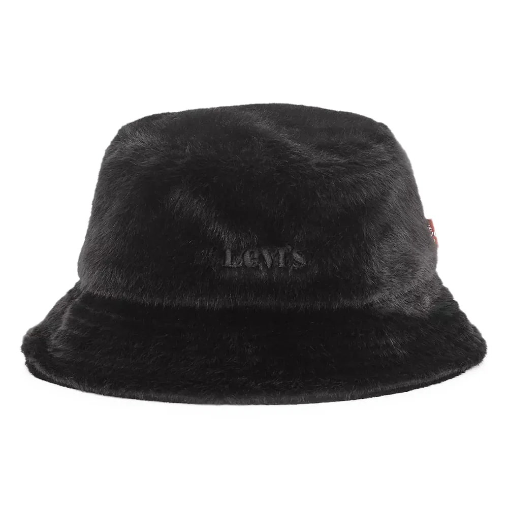 Levi's Cozy Kunstfell Fischerhut - Schwarz - Image 2