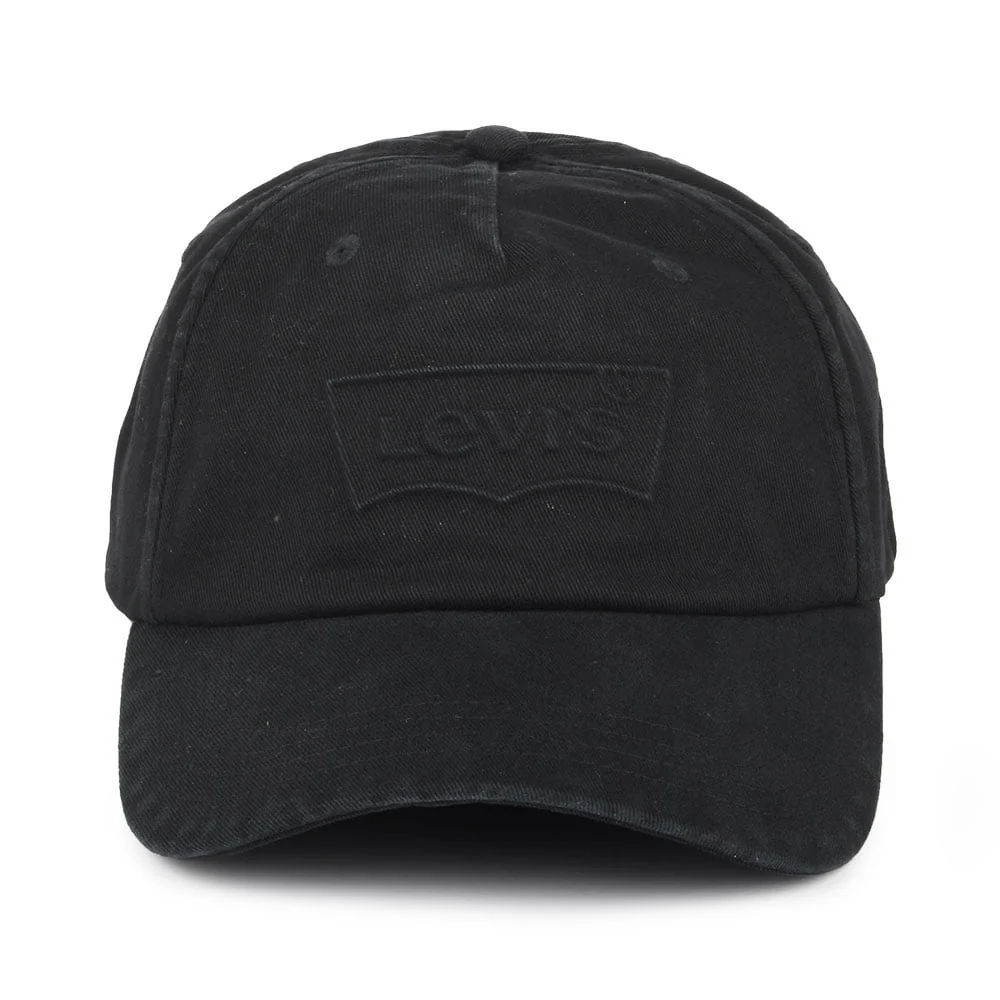 Levi's Debossed Big Batwing Verwaschene Baseball Cap mit leerem Etikett - Schwarz - Image 2