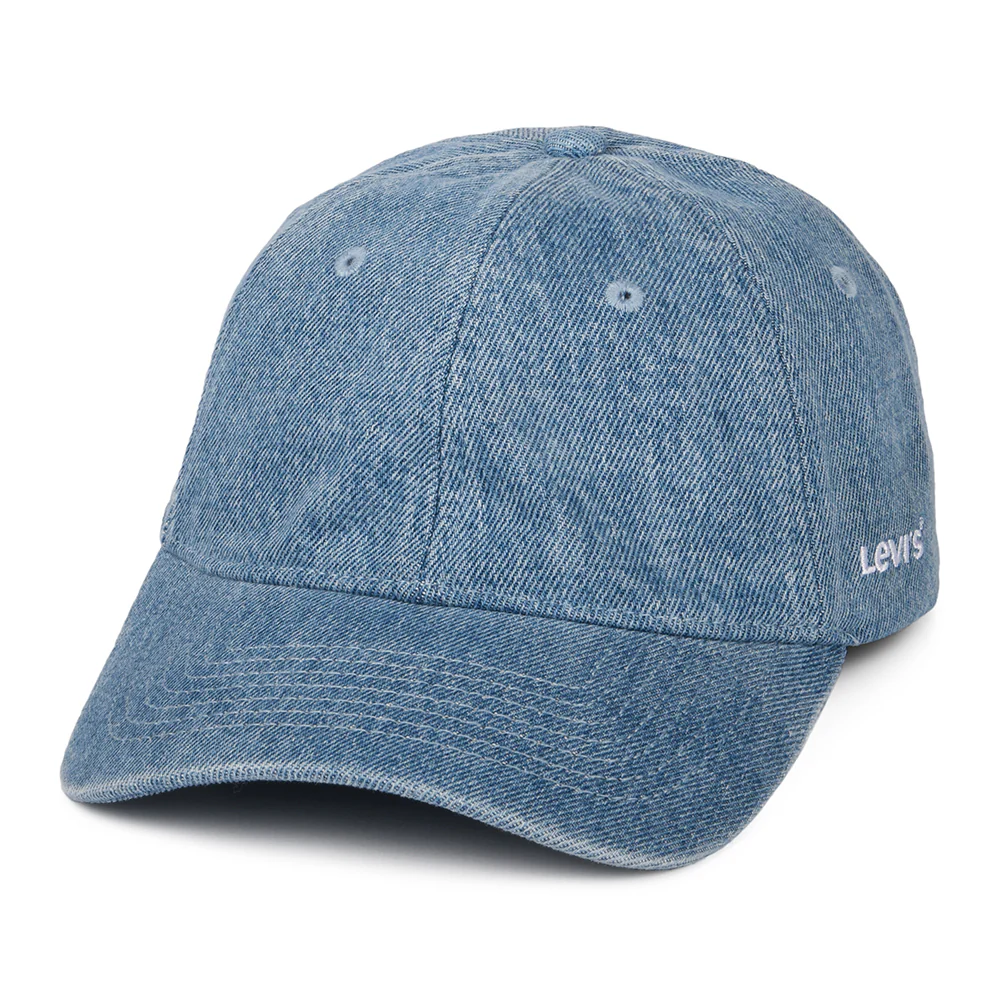Levi's Essential Denim Baseball Cap - Hellblau
