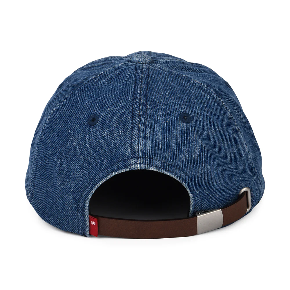 Levi's Essential Denim Baseball Cap mit leerem Etikett - Blau - Image 3