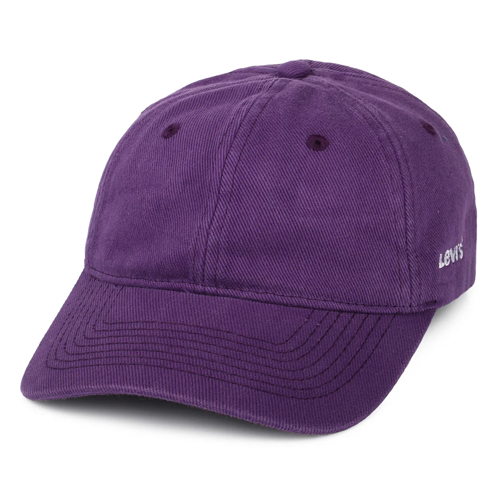 Levi's Damen Essential Denim Baseball Cap mit leerem Etikett - Lila