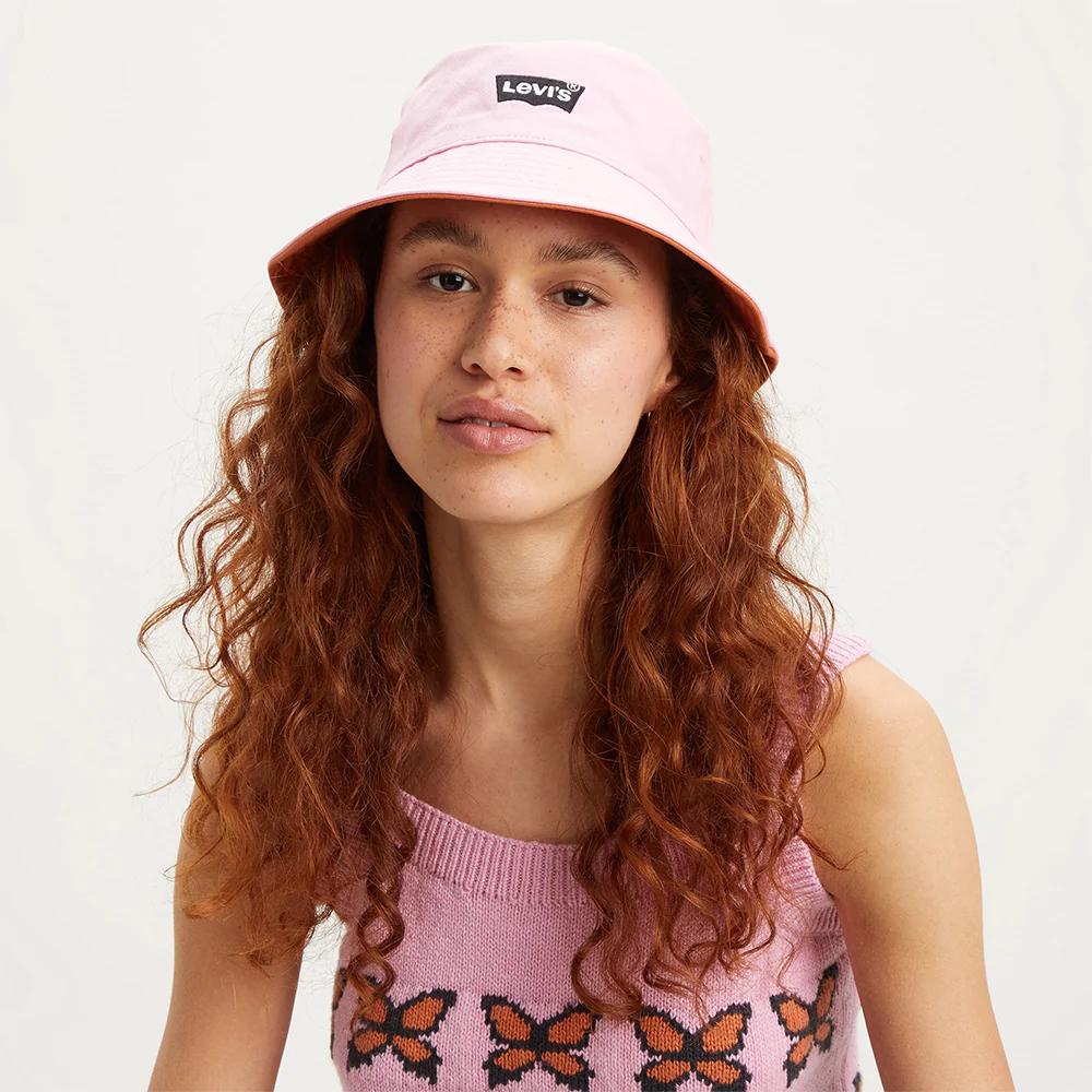 Levi's Damen Wendbarer Fischerhut - Orange-Rosa - Image 4