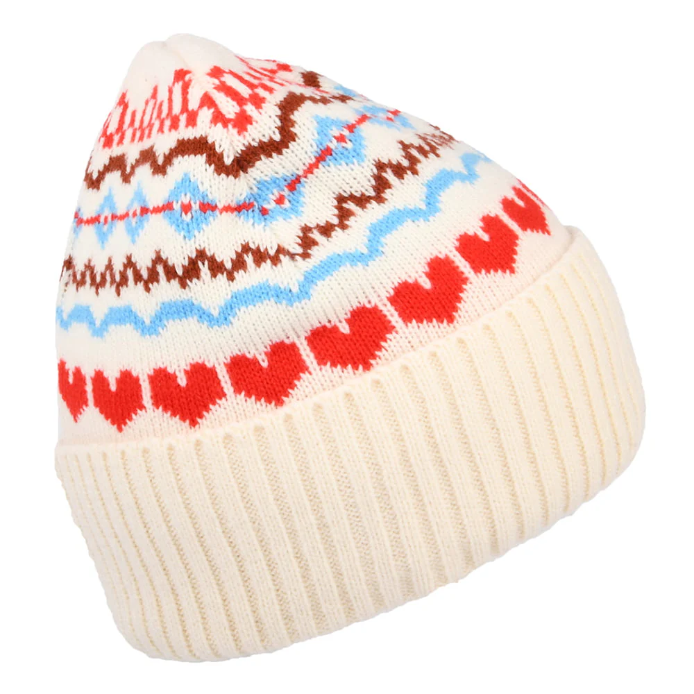 Levi's Grafik mit Umschlag Beanie Mütze - Cremefarben-Multi - Image 2