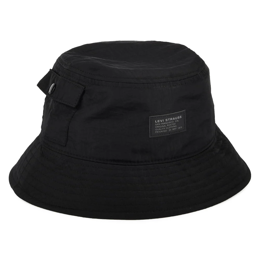 Levi's No Horse Pull Logo Patch Pocketed Fischerhut - Schwarz