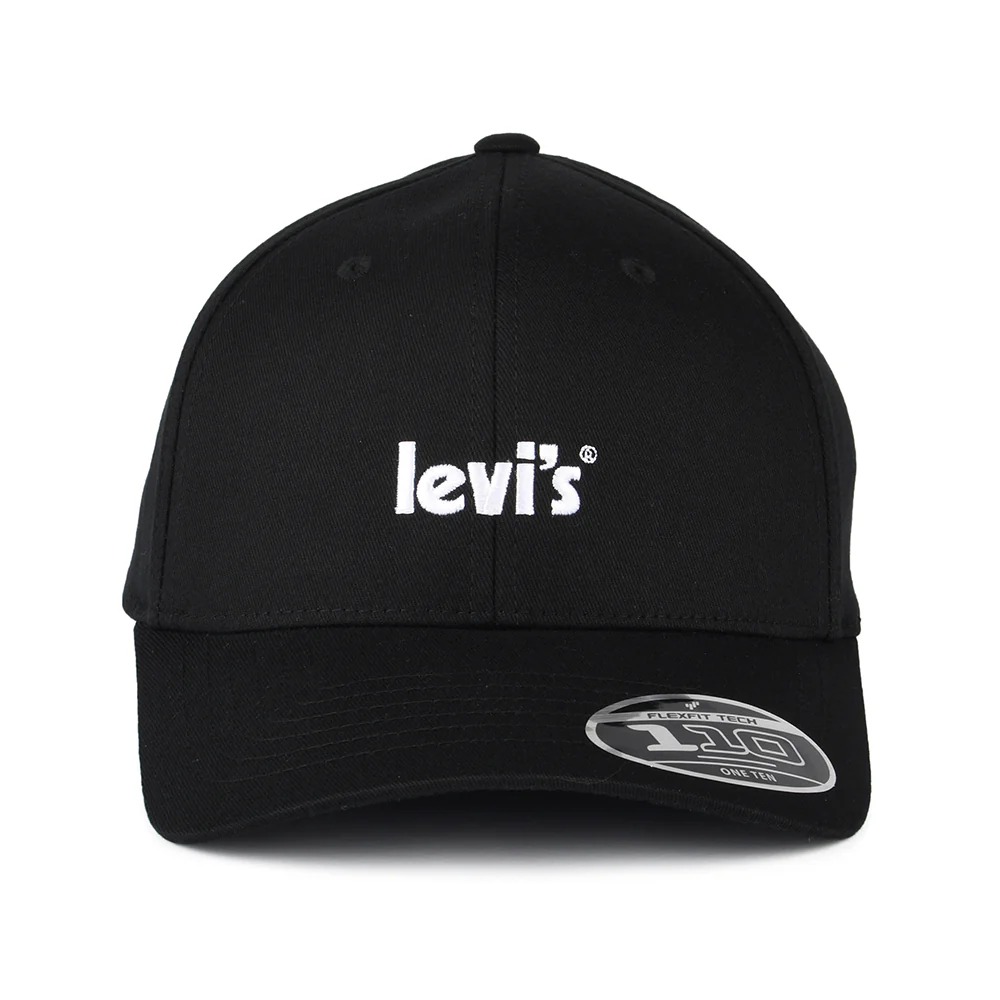 Levi's Poster Logo Flexfit Baseball Cap - Schwarz - Image 2