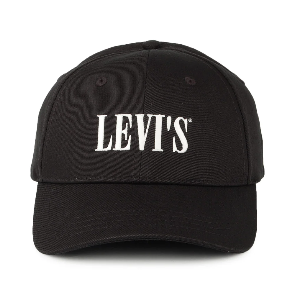 Levi's Serif Logo Baseball Cap aus Baumwolle - Schwarz-Weiß - Image 2