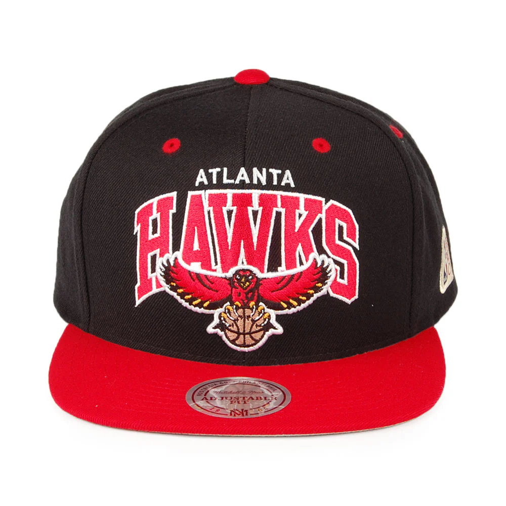 Mitchell & Ness Atlanta Hawks Snapback Cap NBA Arch 2 Tone - Schwarz-Rot - Image 2