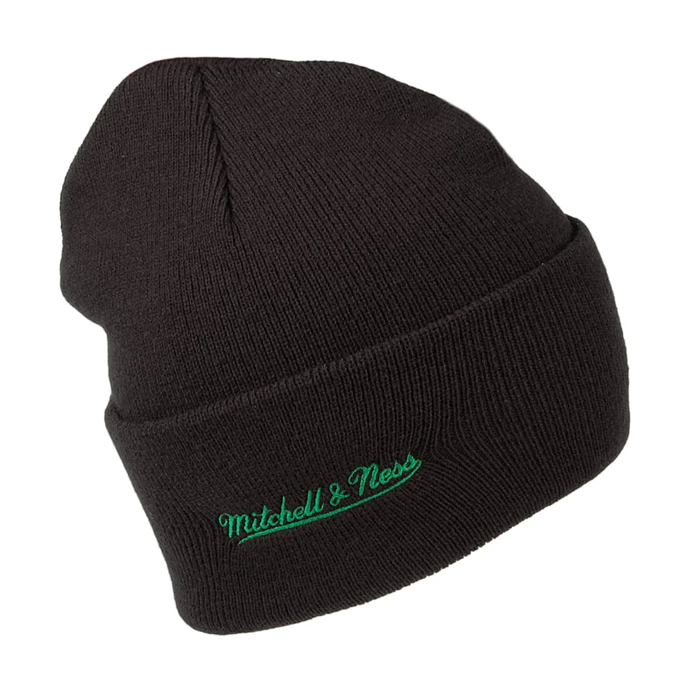 Mitchell & Ness Boston Celtics Beanie Mütze NBA Team Logo Cuff Knit - Schwarz - Image 2