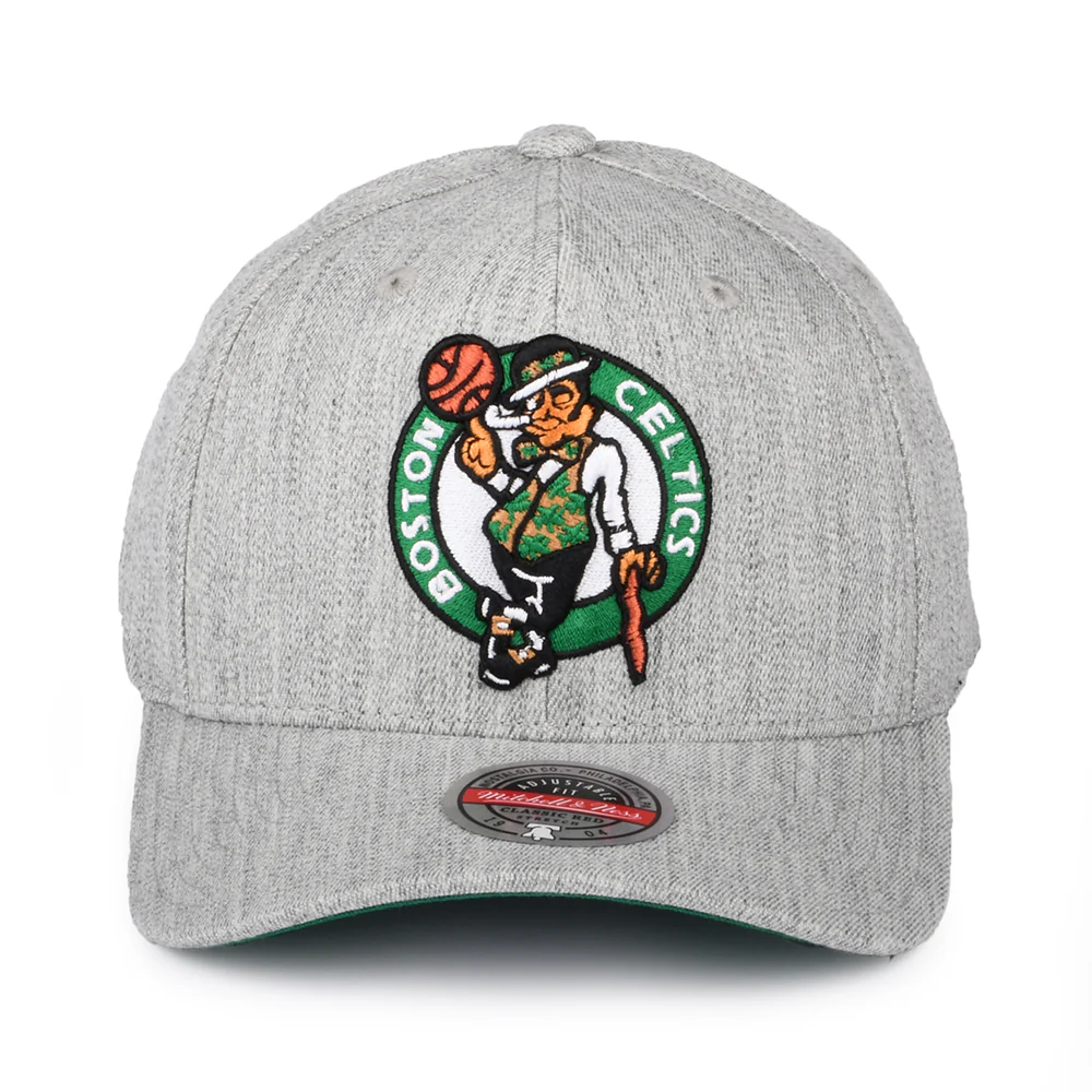 Mitchell & Ness Boston Celtics Snapback Cap - NBA Team Heather Stretch - Meliertes Grau - Image 2