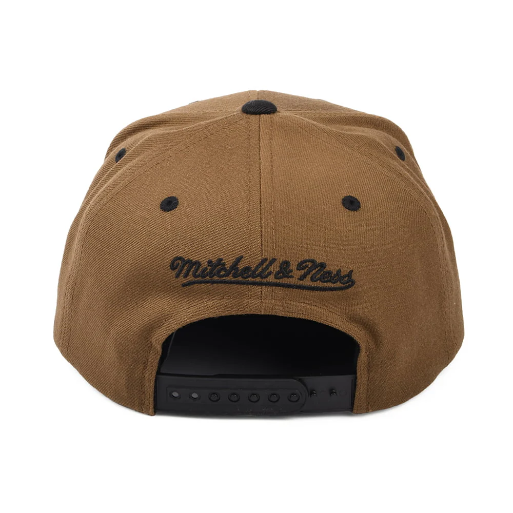 Mitchell & Ness Box Logo Snapback Cap - Hellbraun-Schwarz - Image 3