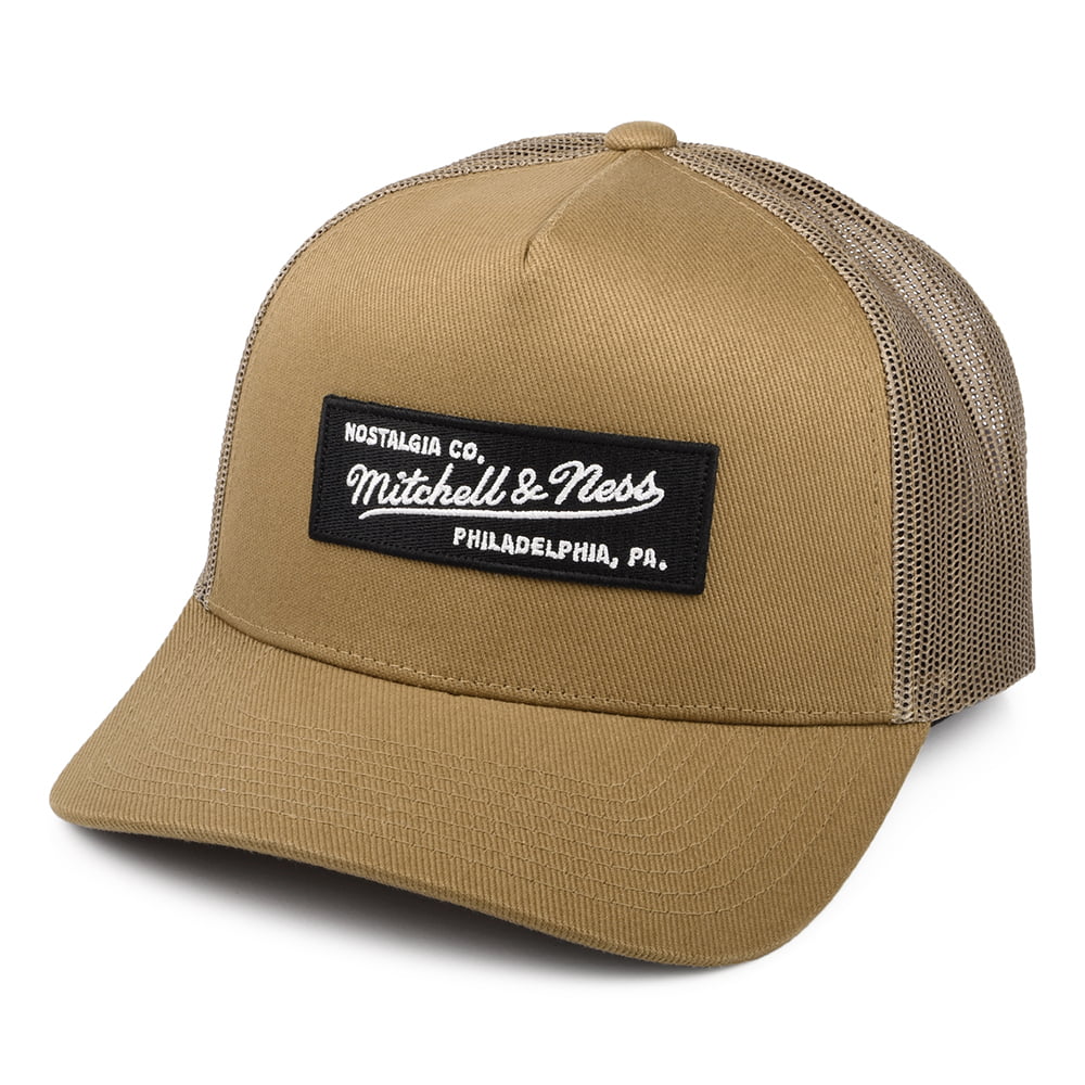 Mitchell & Ness Branded Box Logo Classic Trucker Cap - Hellbraun