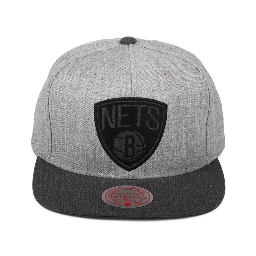 Mitchell & Ness Brooklyn Nets Snapback Cap - NBA Dual Heather - Meliertes Grau - Image 2