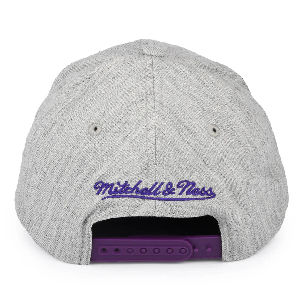 Mitchell & Ness Charlotte Hornets Snapback Cap - Team Heather Stretch - Meliertes Grau - Image 3