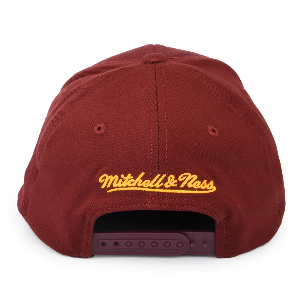 Mitchell & Ness Cleveland Cavaliers Snapback Cap - NBA Team Ground Stretch - Burgunderrot - Image 3