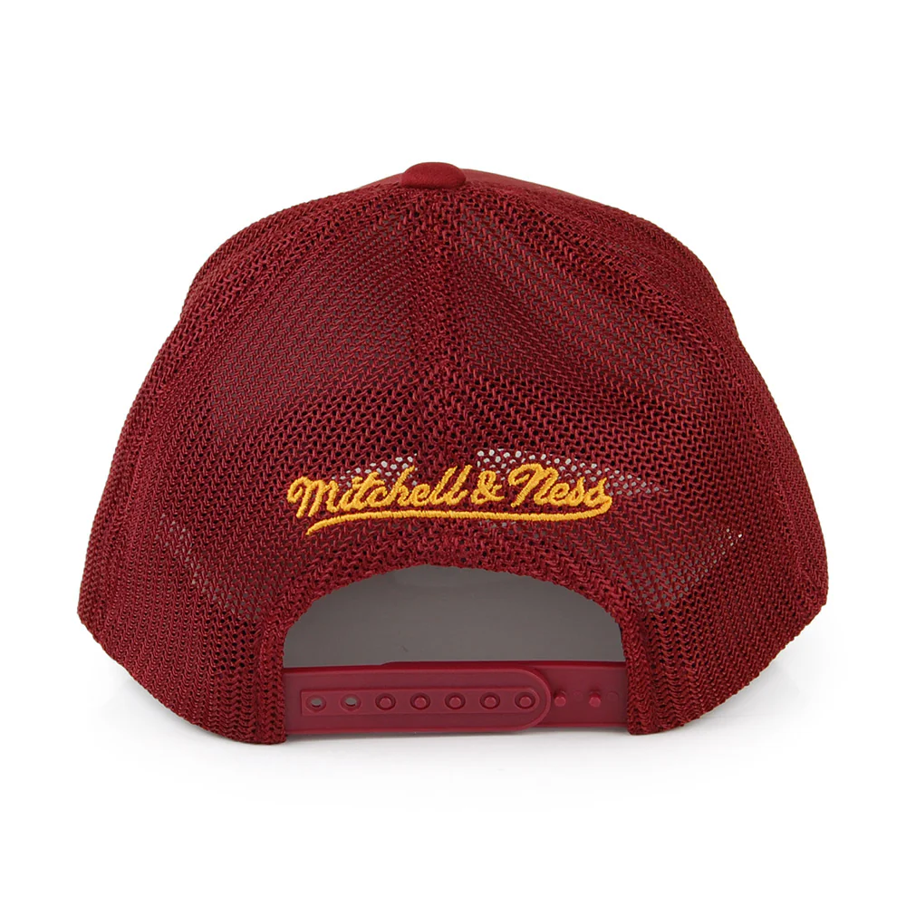 Mitchell & Ness Cleveland Cavaliers Trucker Cap - Vintage Jersey - Burgunderrot - Image 3