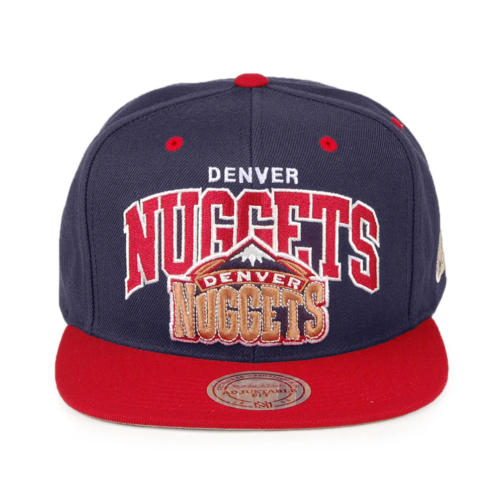 Mitchell & Ness Denver Nuggets Snapback Cap NBA Arch 2 Tone - Marineblau-Burgunderrot - Image 2