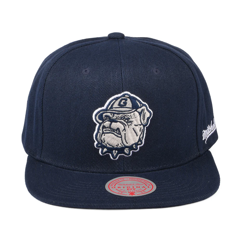 Mitchell & Ness Georgetown Hoyas Snapback Cap - English Dropback - Marineblau - Image 2