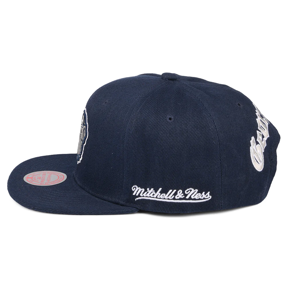 Mitchell & Ness Georgetown Hoyas Snapback Cap - English Dropback - Marineblau - Image 3
