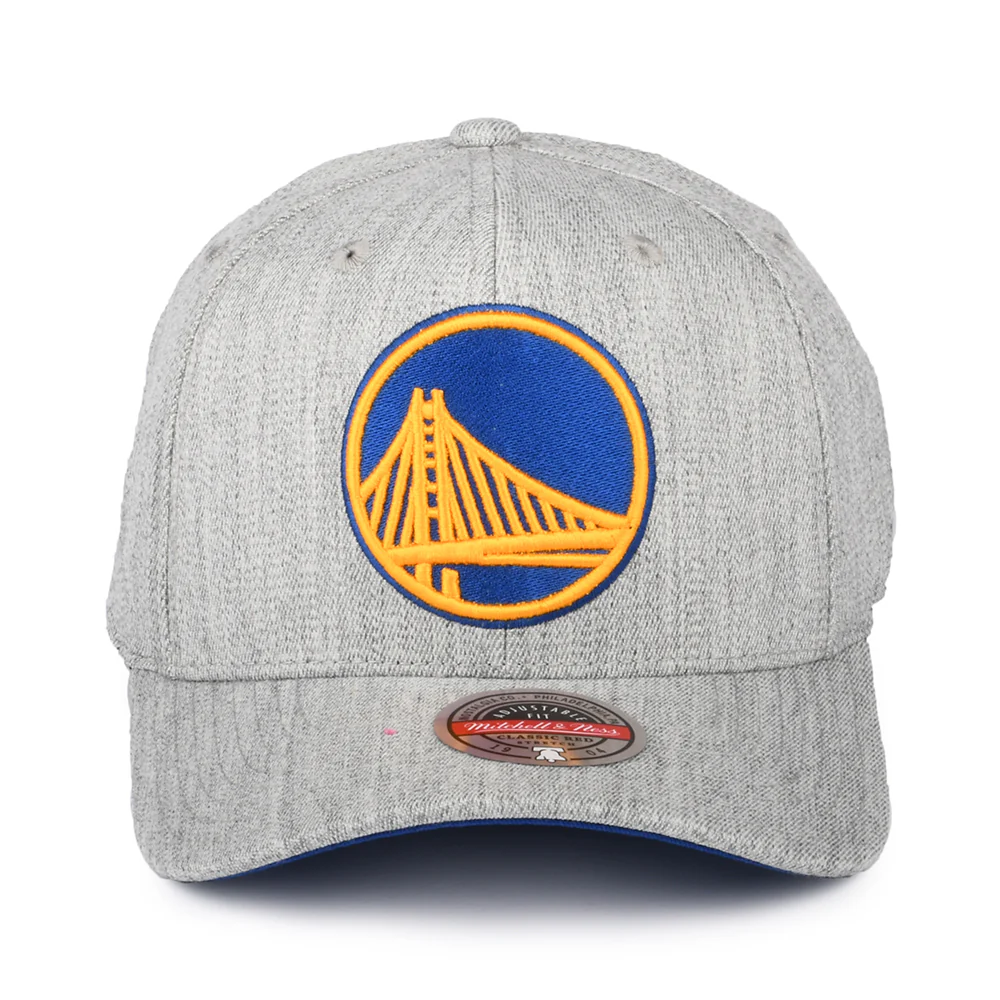 Mitchell & Ness Golden State Warriors Snapback Cap - NBA Team Heather Stretch - Meliertes Grau - Image 2