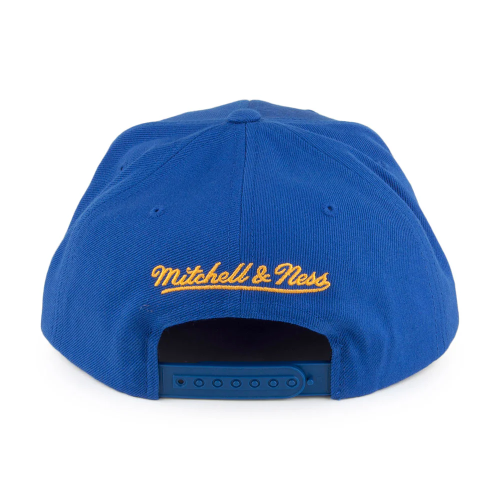 Mitchell & Ness Golden State Warriors Snapback Cap - Vice Script Solid - Blau - Image 3