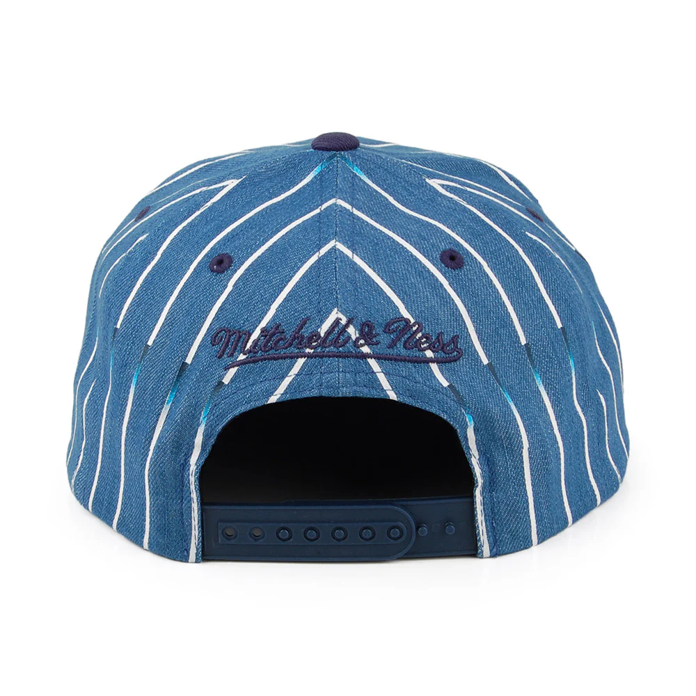 Mitchell & Ness Houston Rockets Snapback Cap - Denim Pinstripe - Marineblau - Image 3
