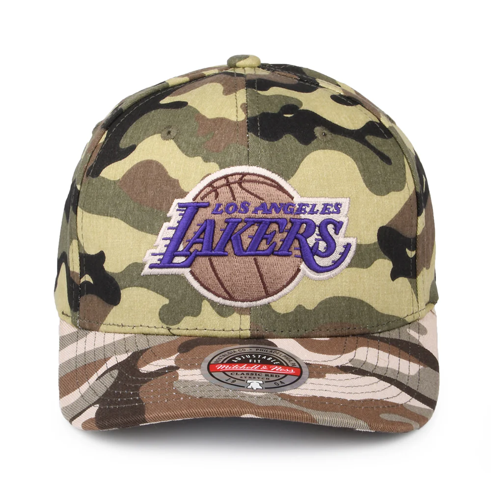 Mitchell & Ness L.A. Lakers Snapback Cap - NBA Woodland Desert Stretch - Tarnfarben - Image 2