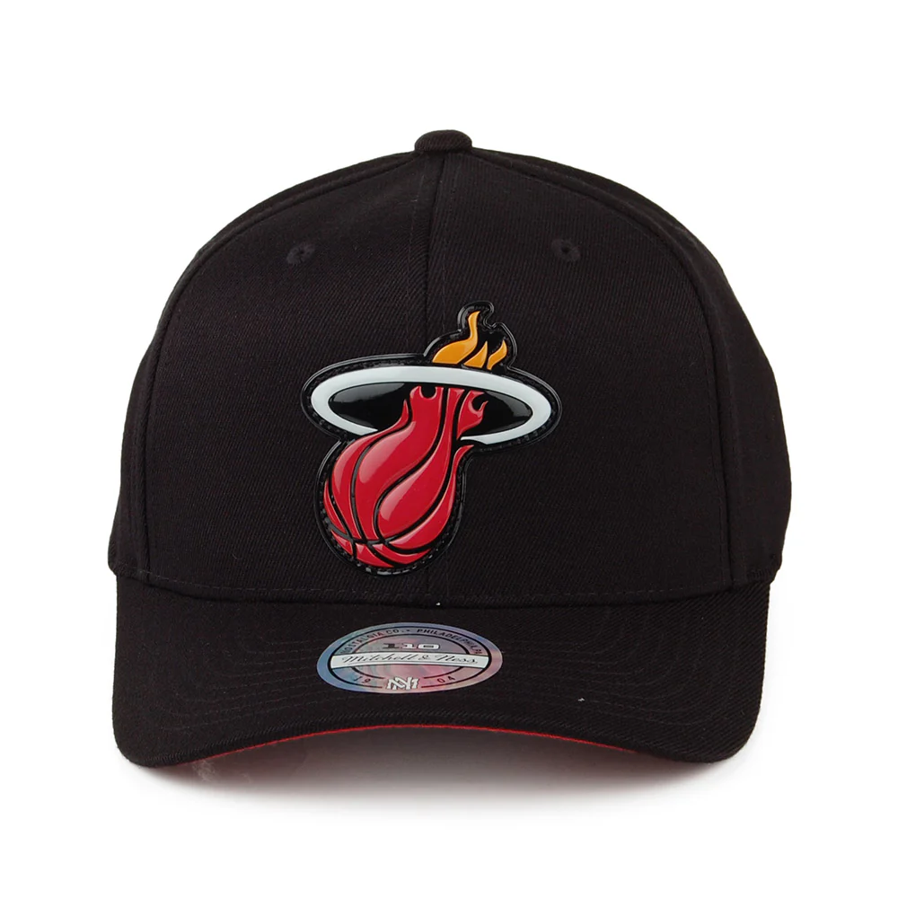 Mitchell & Ness Miami Heat Snapback Cap - Chrome Logo - Schwarz - Image 2