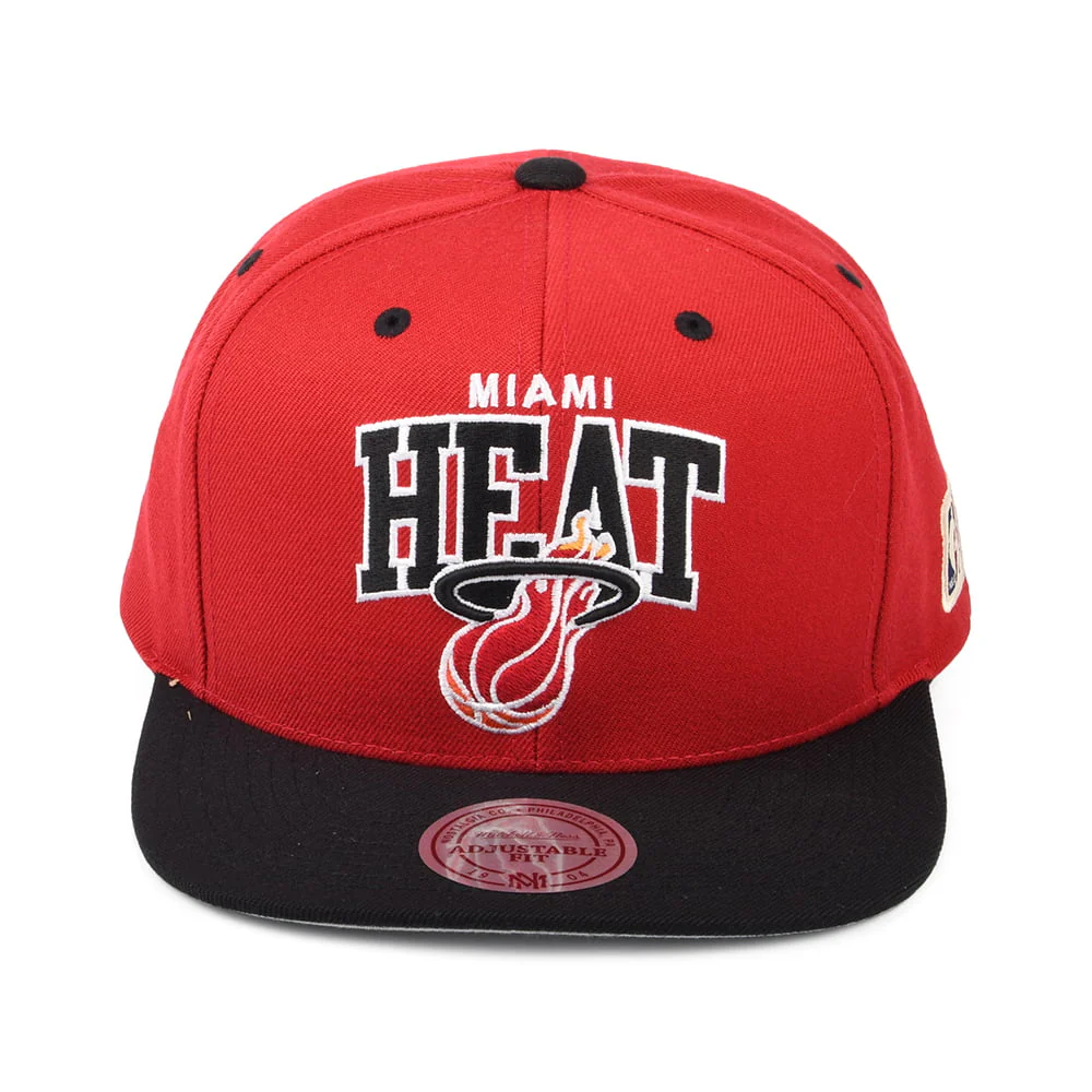 Mitchell & Ness Miami Heat Snapback Cap - NBA HWC Team Arch - Rot-Schwarz - Image 2