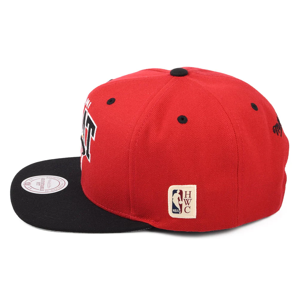 Mitchell & Ness Miami Heat Snapback Cap - NBA HWC Team Arch - Rot-Schwarz - Image 3