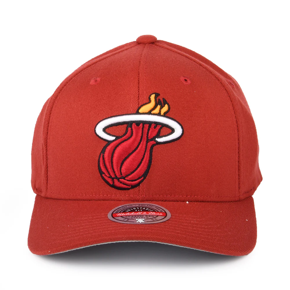 Mitchell & Ness Miami Heat Snapback Cap - NBA Team Ground Stretch - Burgunderrot - Image 2