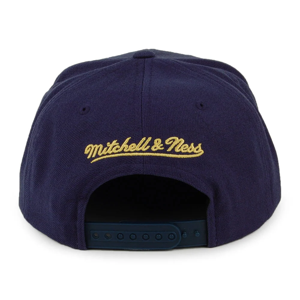 Mitchell & Ness Michigan Wolverines Snapback Cap - Core Wool Solid - Marineblau - Image 3