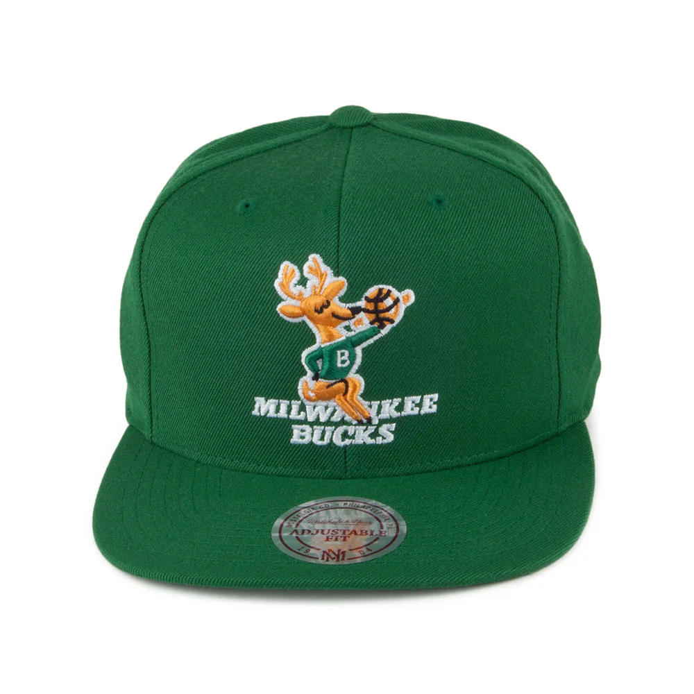 Mitchell & Ness Milwaukee Bucks II Snapback Cap - Wool Solid - Grün - Image 2