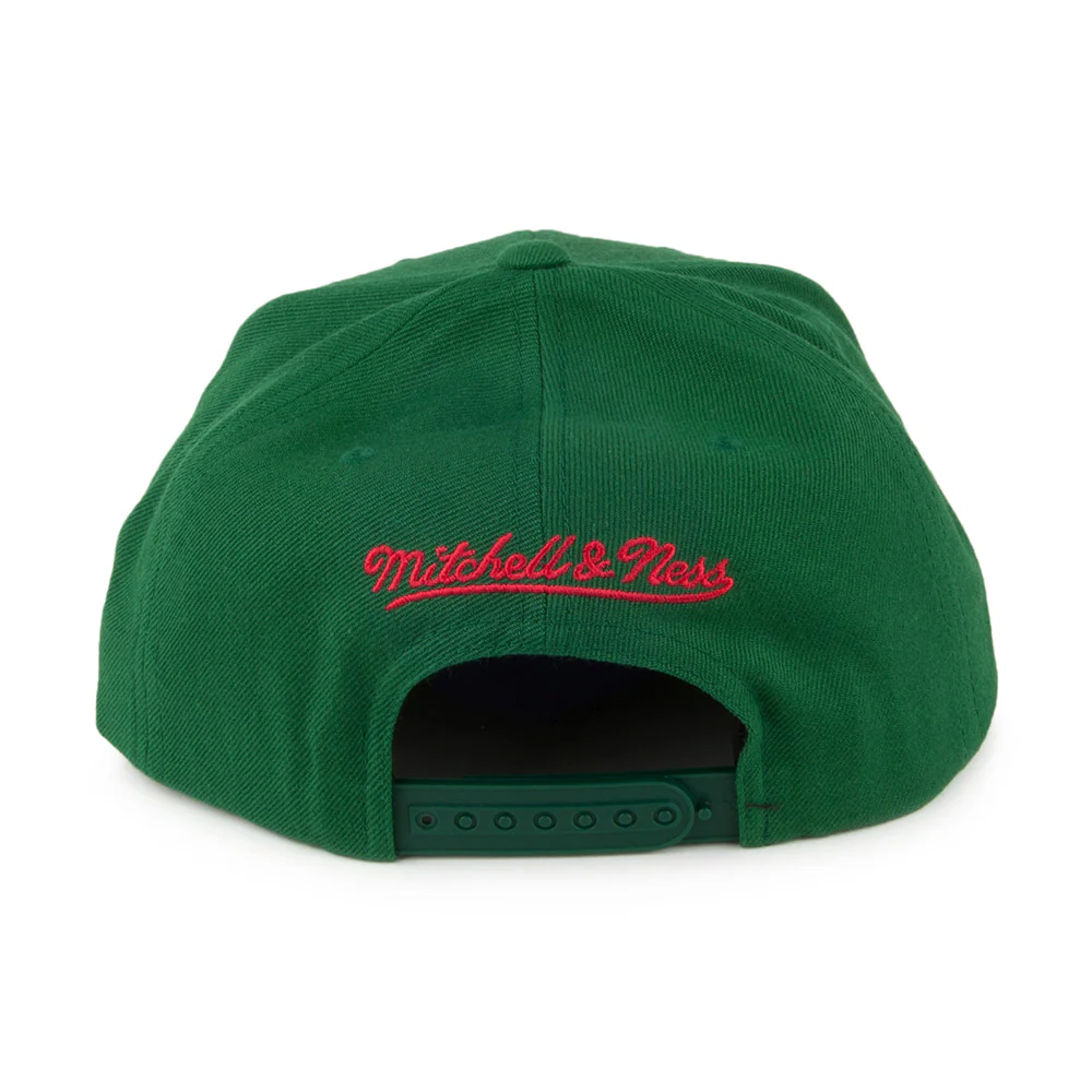 Mitchell & Ness Milwaukee Bucks II Snapback Cap - Wool Solid - Grün - Image 3