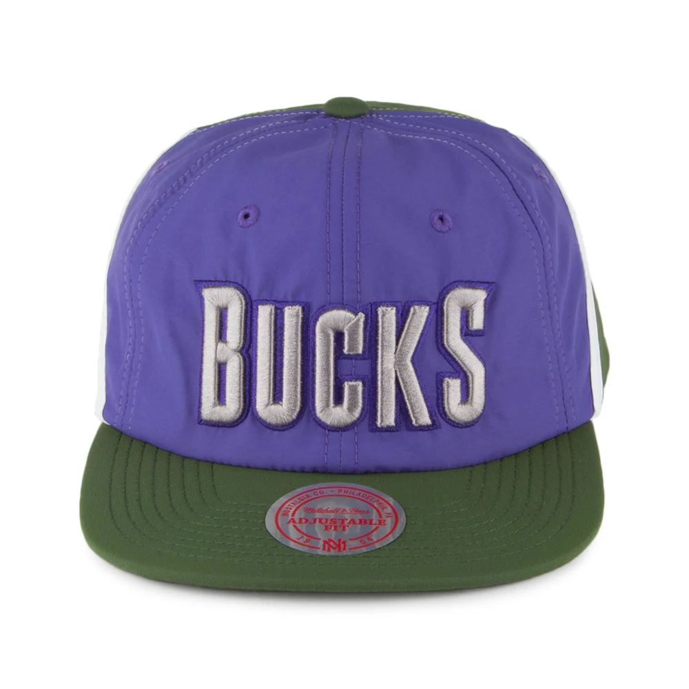 Mitchell & Ness Milwaukee Bucks Snapback Cap - Anorak - Lila-Grün - Image 2