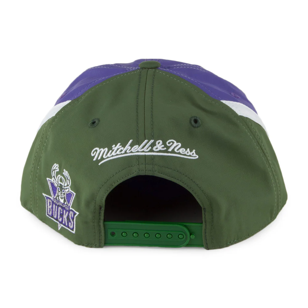 Mitchell & Ness Milwaukee Bucks Snapback Cap - Anorak - Lila-Grün - Image 3