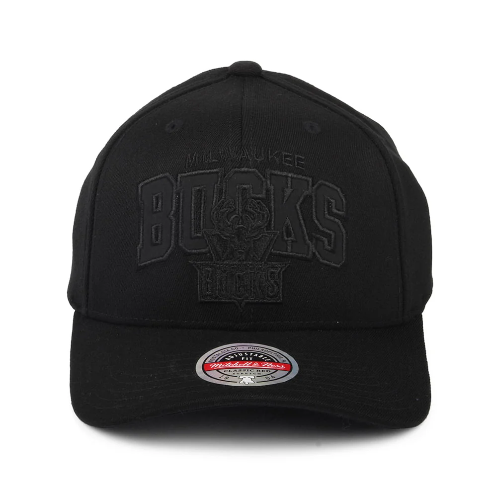 Mitchell & Ness Milwaukee Bucks Snapback Cap - NBA Black Out Arch Redline - Schwarz - Image 2