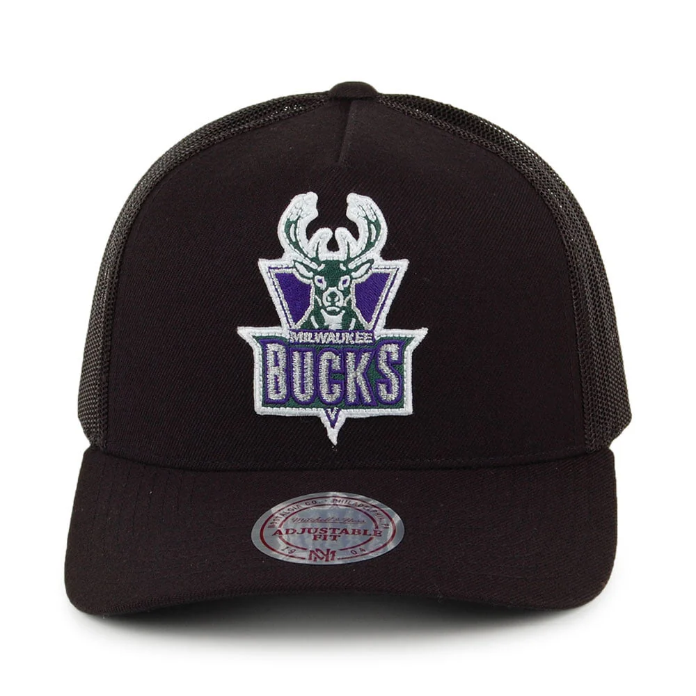 Mitchell & Ness Milwaukee Bucks Trucker Cap - Team Logo - Schwarz - Image 2